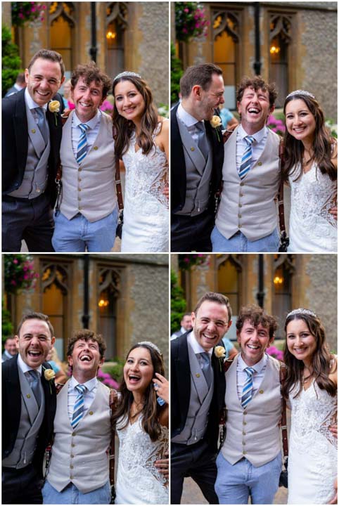 Wedding Couple having a laugh with photographer Paul Davis